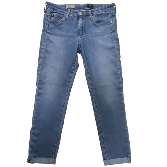 AG Adriano Goldschmied Jeans Women 30 The Stilt Cigarette Blue Roll-Up Ankle USA - Picture 2 of 12